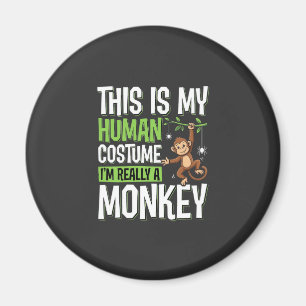 Imã Fantasias de Macaco Engraçado Vetor de Halloween