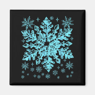 Imã Fantasias de Natal de Floco de Neve Azul de Invern