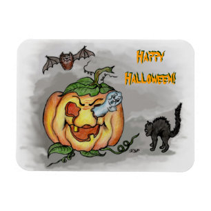 Ímã Fantasma, Bat e Cat, Feliz Halloween!