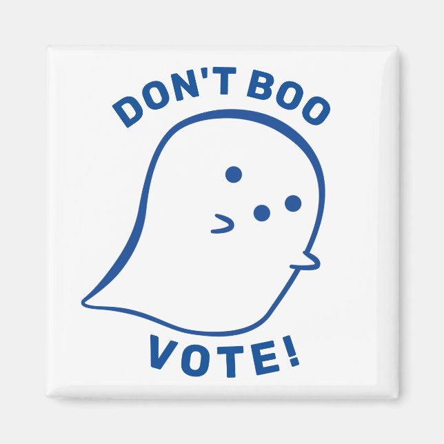 Imã Fantasma Bonita Não Boo, Vote! Íman (Frente)