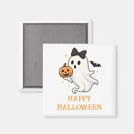 Imã Fantasma Bonito com Arco e Pumpkin | Dia das Bruxa