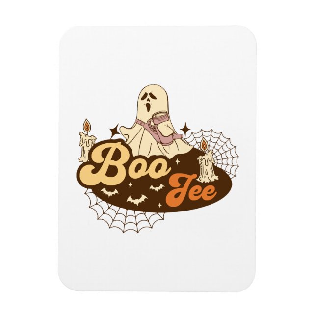 Ímã Fantasma Boo-Jee Halloween engraçado (Vertical)