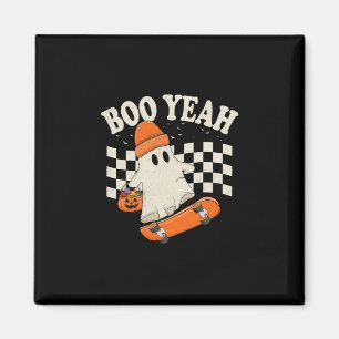Imã Fantasma Boo Yeah Skateboarding Funny Halloween Gh
