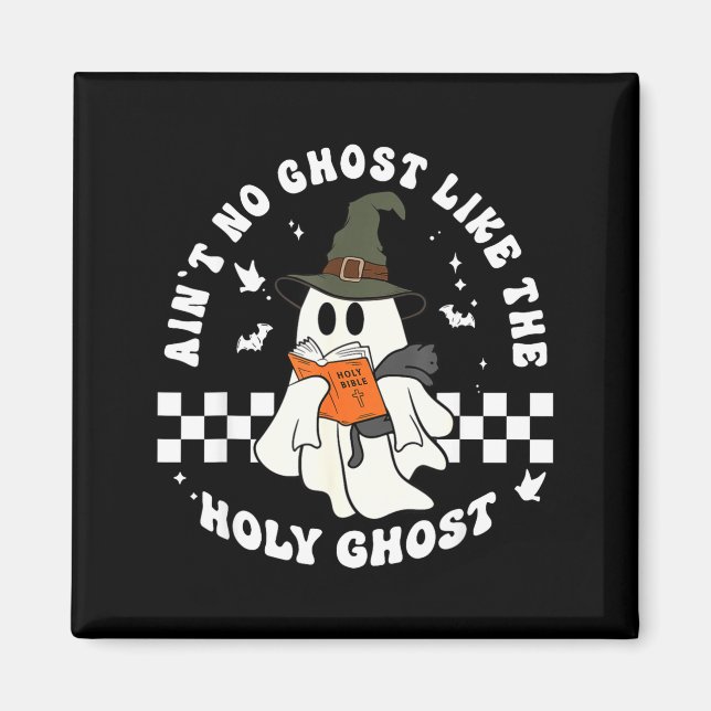 Imã Fantasma Cristão Engraçado Com Bíblia Retro Católi (Frente)