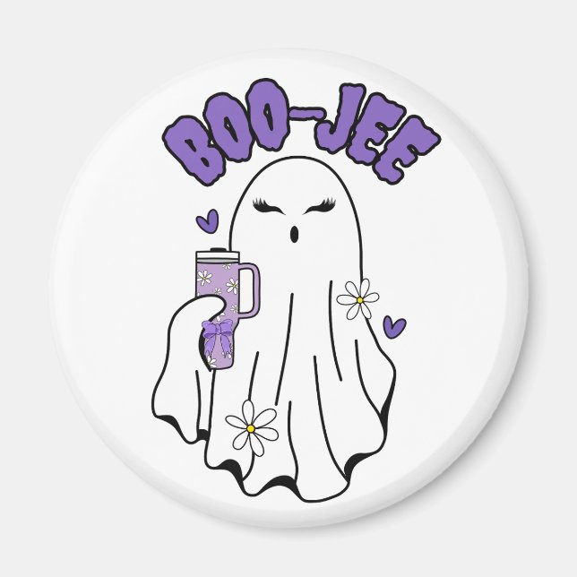 Imã Fantasma de Boo-Jee Cute Halloween com 40oz Tumble (Frente)