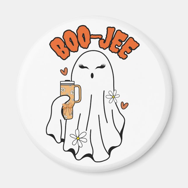 Imã Fantasma De Boo-Jee Cute Halloween Com 40oz Tumble (Frente)