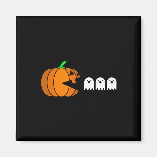 Imã Fantasma De Comida De Abóbora De Halloween (Frente)