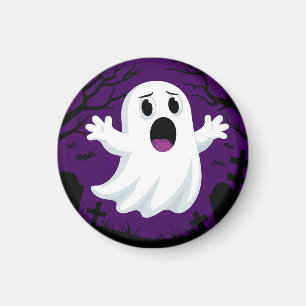Imã Fantasma de Desenho Adorável no Halloween Assustad