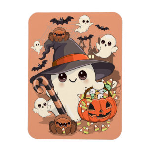 Ímã Fantasma de Halloween Fofo no Estilo Kawaii