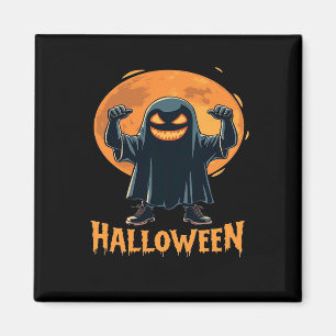 Imã Fantasma de Halloween Spooky com Design de Lua Che
