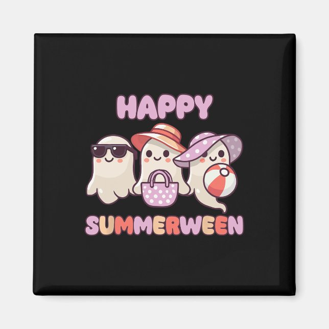 Imã Fantasma de Summerween Verão Halloween  (Frente)