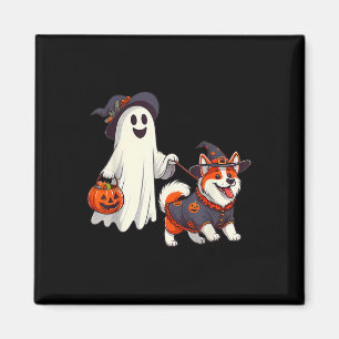 Imã Fantasma Engraçado Andando Cachorro Fantasma Noite