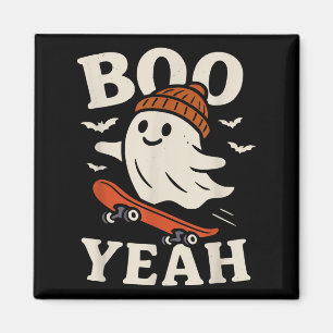 Imã Fantasma Engraçado De Beanie Skateboard Hallowee