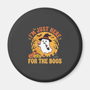 Imã Fantasma engraçado de Halloween Estou aqui apenas