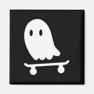Imã Fantasma Engraçado Skate Patinador Preguiçoso Fest