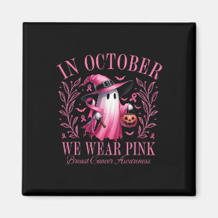 Imã Fantasma Rosa De Halloween Em Outubro Nós Vestimos