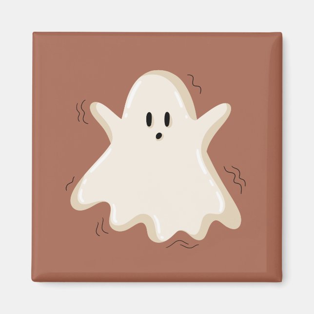 Imã Fantasma Surpreso com Braços Levantados (Frente)