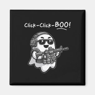 Imã Fantasma Tático Engraçado Clique em Boo Halloween 
