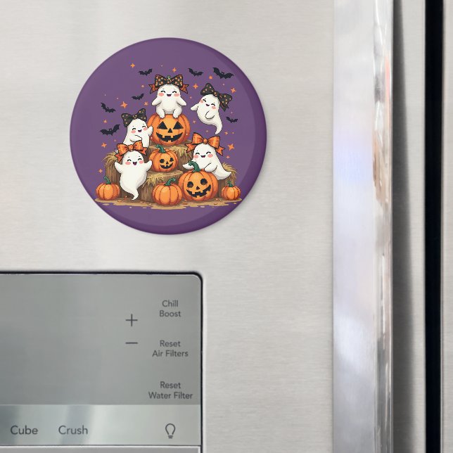 Imã Fantasmas Bonitos Do Halloween Em Arcos Coqueteiro (In Situ (Fridge))