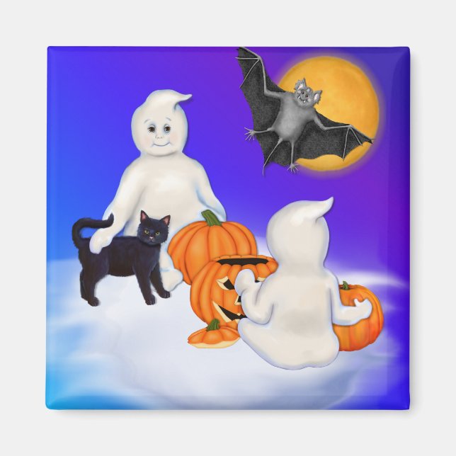 Imã Fantasmas e Amigos do Halloween (Frente)