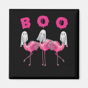 Imã Fantasmas Engraçado Flamingo Boo Halloween Presen