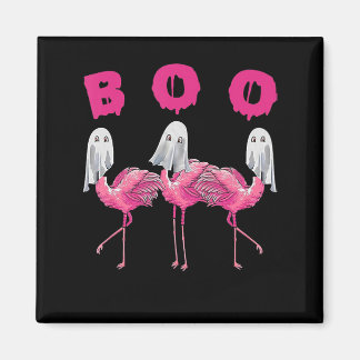 Imã Fantasmas Engraçado Flamingo Boo Halloween Present