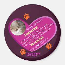 Imã Fantástica Mensagem De Aniversário De Cat Para Seu