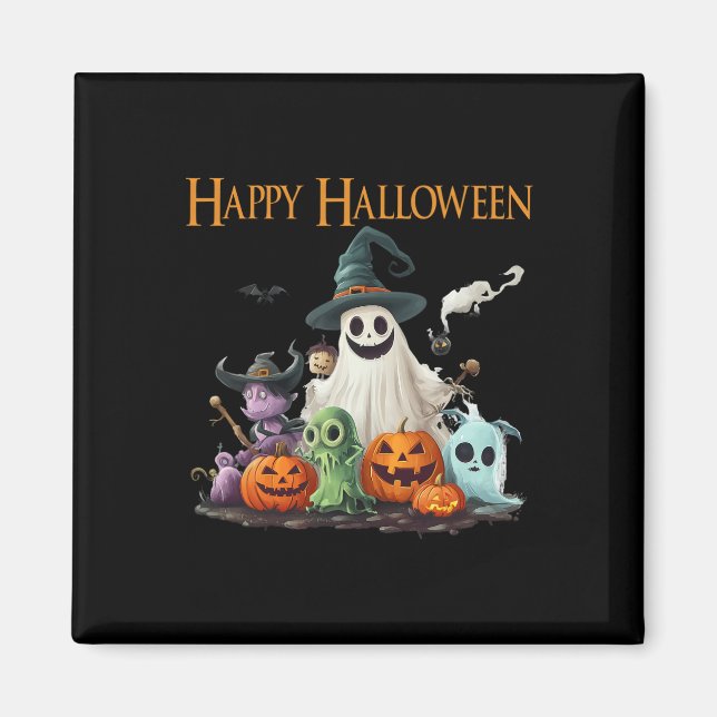 Imã Fantástico Fantasma de Halloween Feliz Fantasma de (Frente)