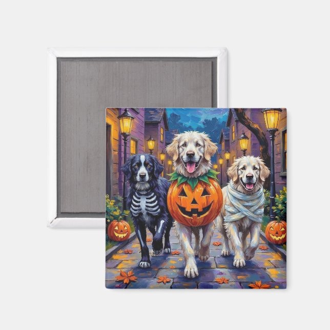 Imã Fantástico Grande Pirenéus de Trick-or-Treating no (Front/Back)