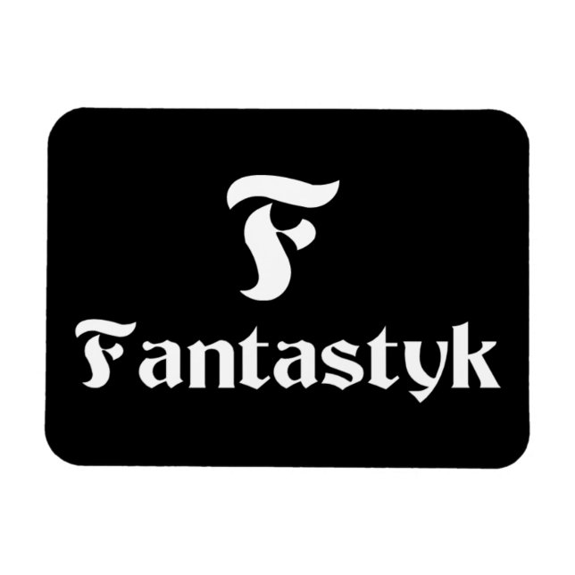Ímã Fantastyk Magnet 3"x4" branco em preto (Horizontal)