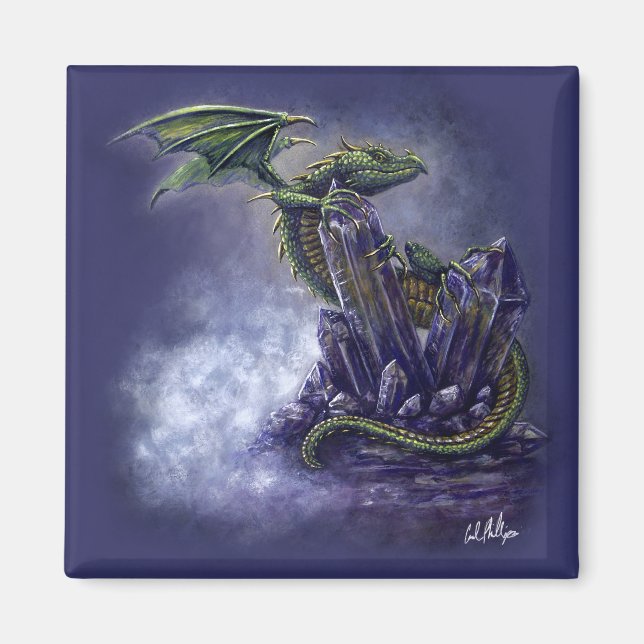 Imã Fantasy Art Crystal Dragon Magnet (Frente)