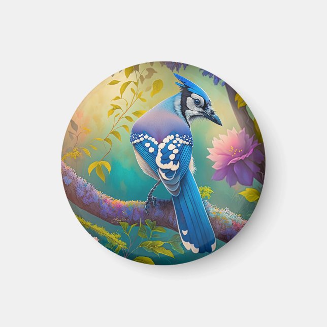 Imã Fantasy Birds Blue Jay (Frente)