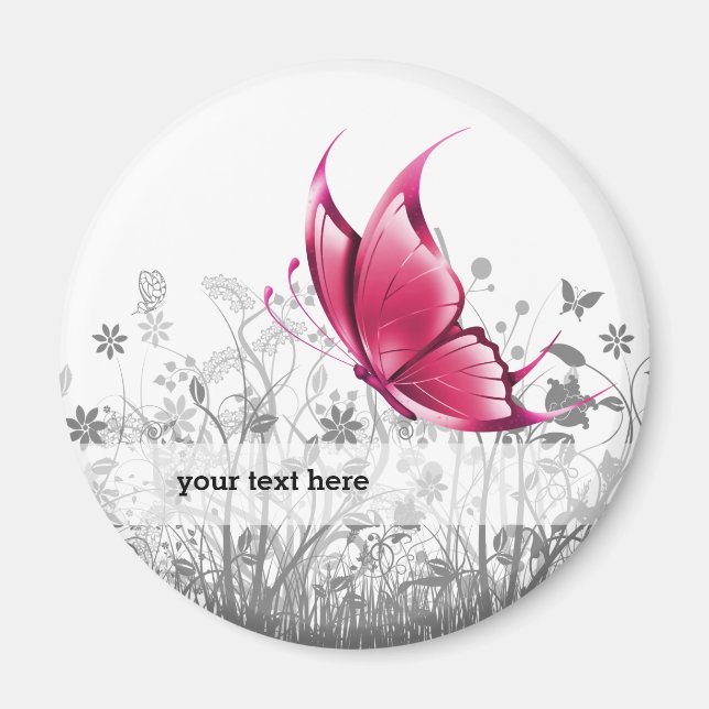 Imã Fantasy Butterfly * escolha a cor de fundo (Frente)