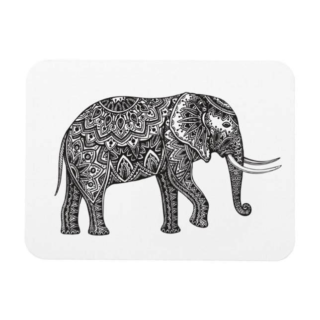 Ímã Fantasy Elephant Doodle (Horizontal)