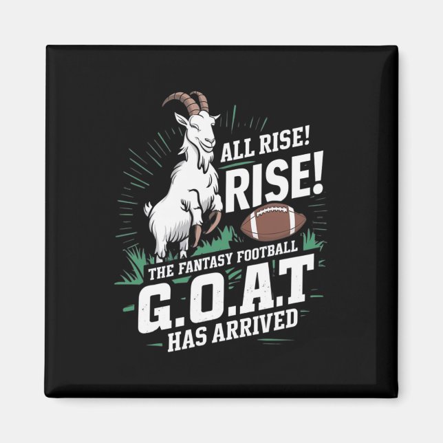 Imã Fantasy Football Goat Shirt League Champion Champ  (Frente)