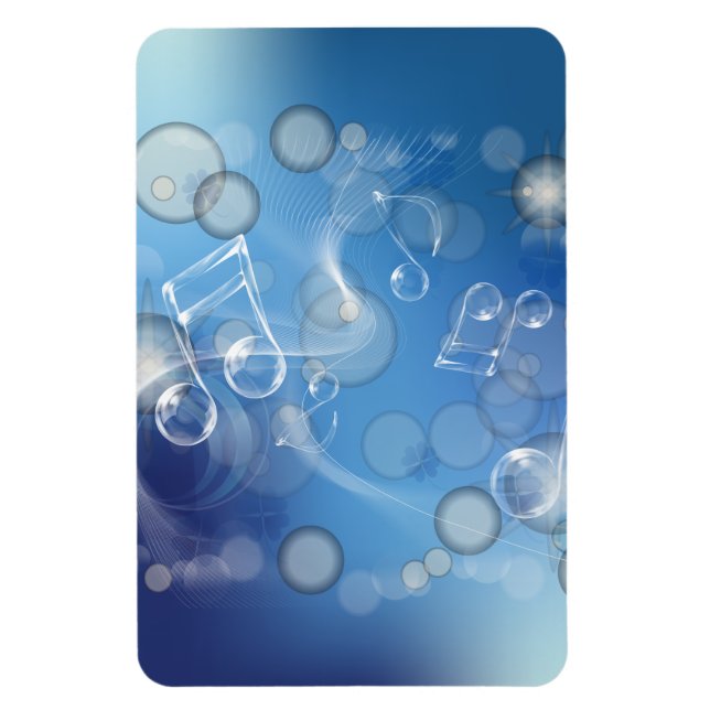 Ímã Fantasy Glass Music Notes (Vertical)