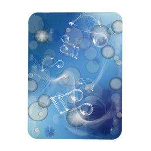 Ímã Fantasy Glass Music Notes