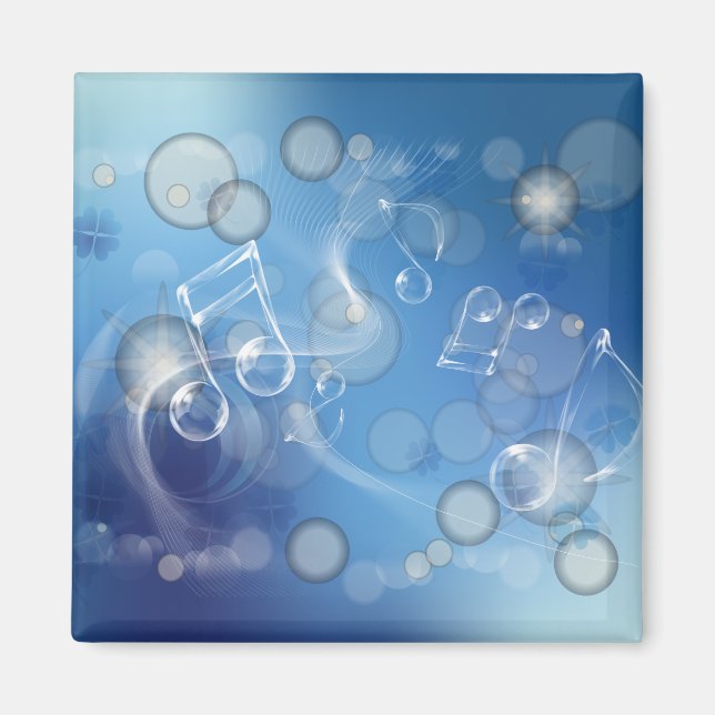 Imã Fantasy Glass Music Notes (Frente)