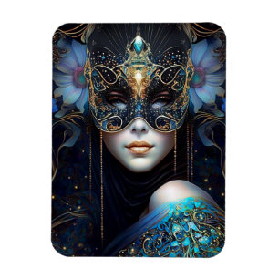 Ímã Fantasy Mulher Vestindo Máscara