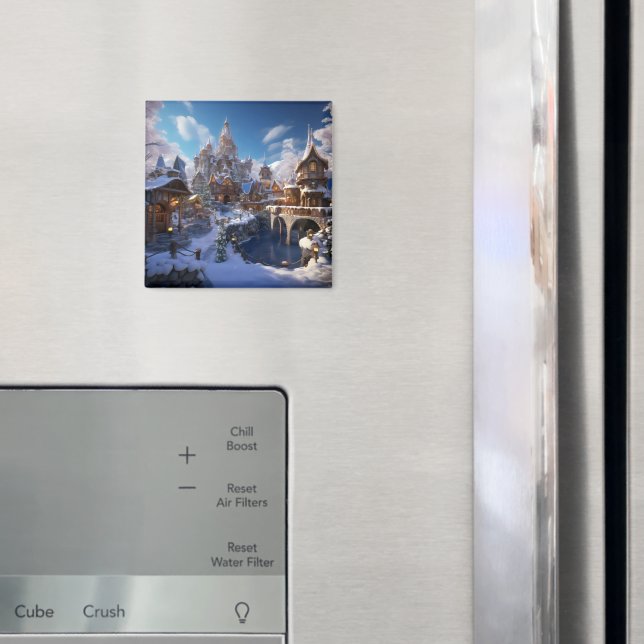 Imã Fantasy Winter City (In Situ (Fridge))