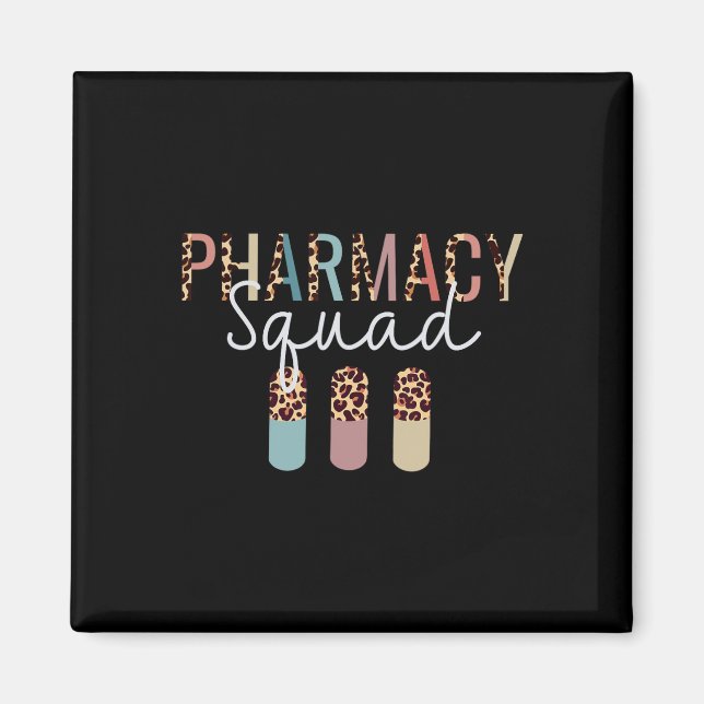 Imã Faracy Squad Com Leopard Print Para Farmacêutico T (Frente)