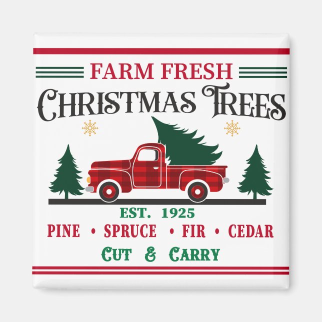 Imã Farm Fresh Christmas Trees Cut and Carry - Truck M (Frente)