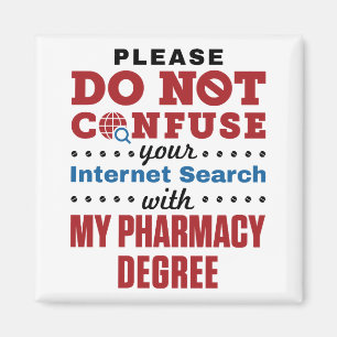 Imã Farmacêutico Engraçado Citando Diploma
