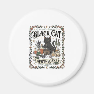 Imã Farmácia de Gato Preto Bruxa Mística Apothecary