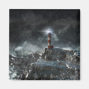 Imã Faróis Farol na tempestade