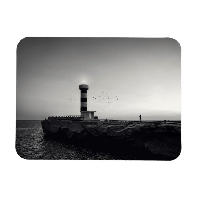 Ímã Farol ao pôr do sol (Horizontal)