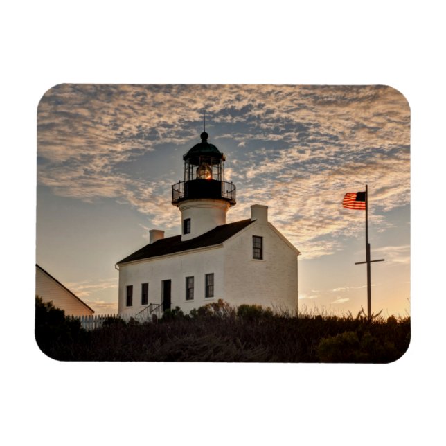 Ímã Farol ao pôr do sol, Califórnia (Horizontal)