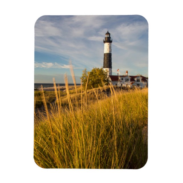 Ímã Farol Big Sable Point no Lago Michigan (Vertical)