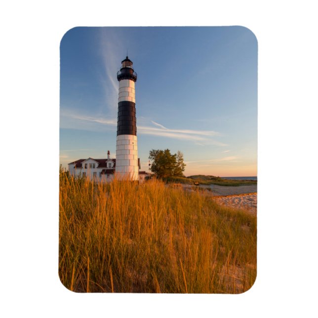 Ímã Farol Big Sable Point no Lago Michigan 3 (Vertical)