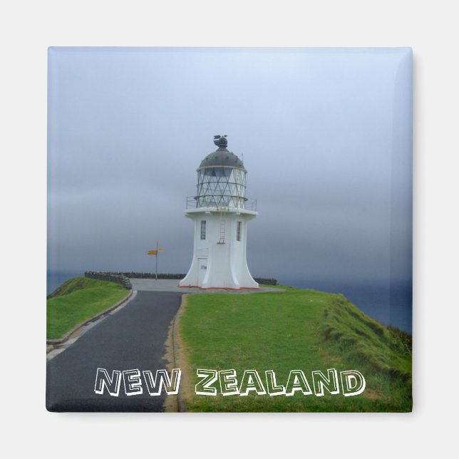 Imã Farol Cabo Reinga, NZ (Imã de geladeira) (Frente)